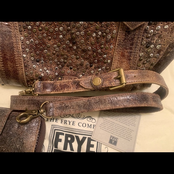 Frye Deborah Satchel & Medium Wallet Chocolate - Picture 6 of 8